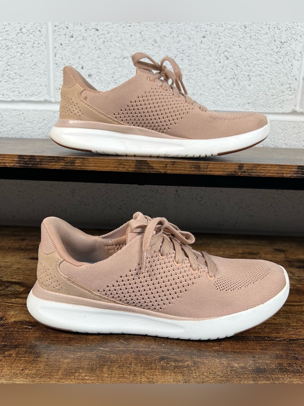Kizik Sneakers Pink Knit Casual Athleisure Shoes Women's 8